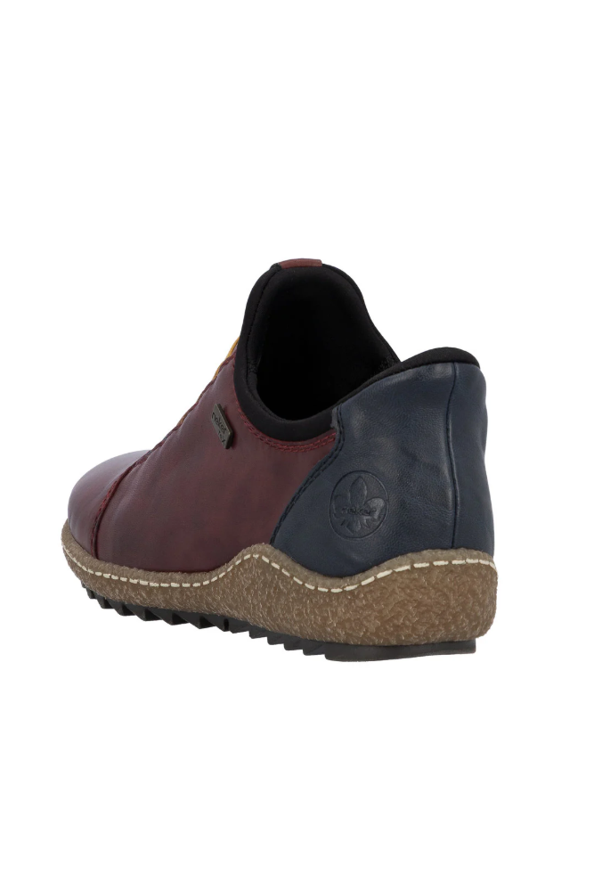 Rieker slip on L7562-35 vino/ocean waterproof shoe