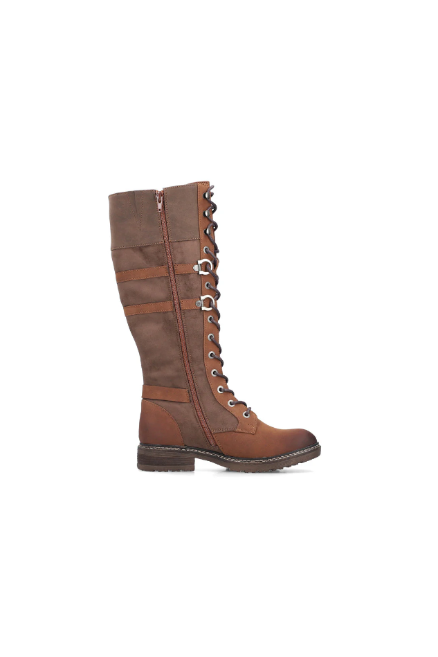 Rieker long boot 94732-25 in Brown