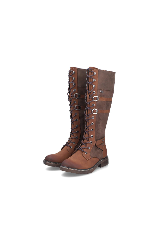 Rieker long boot 94732-25 in Brown