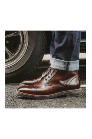 Base London Plymouth Mens Toe Cap Boot in brown