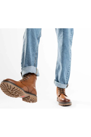 Base London Nickel Mens Combat boots in tan