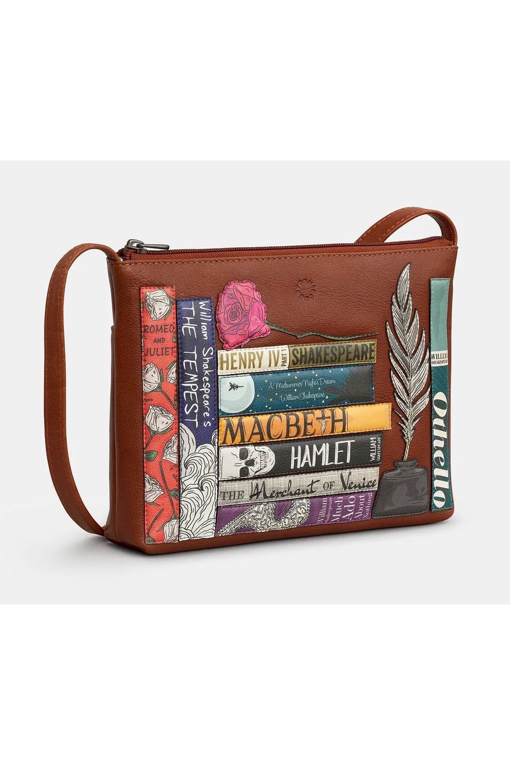 Yoshi Shakespeare Cross Body handbag in brown leather