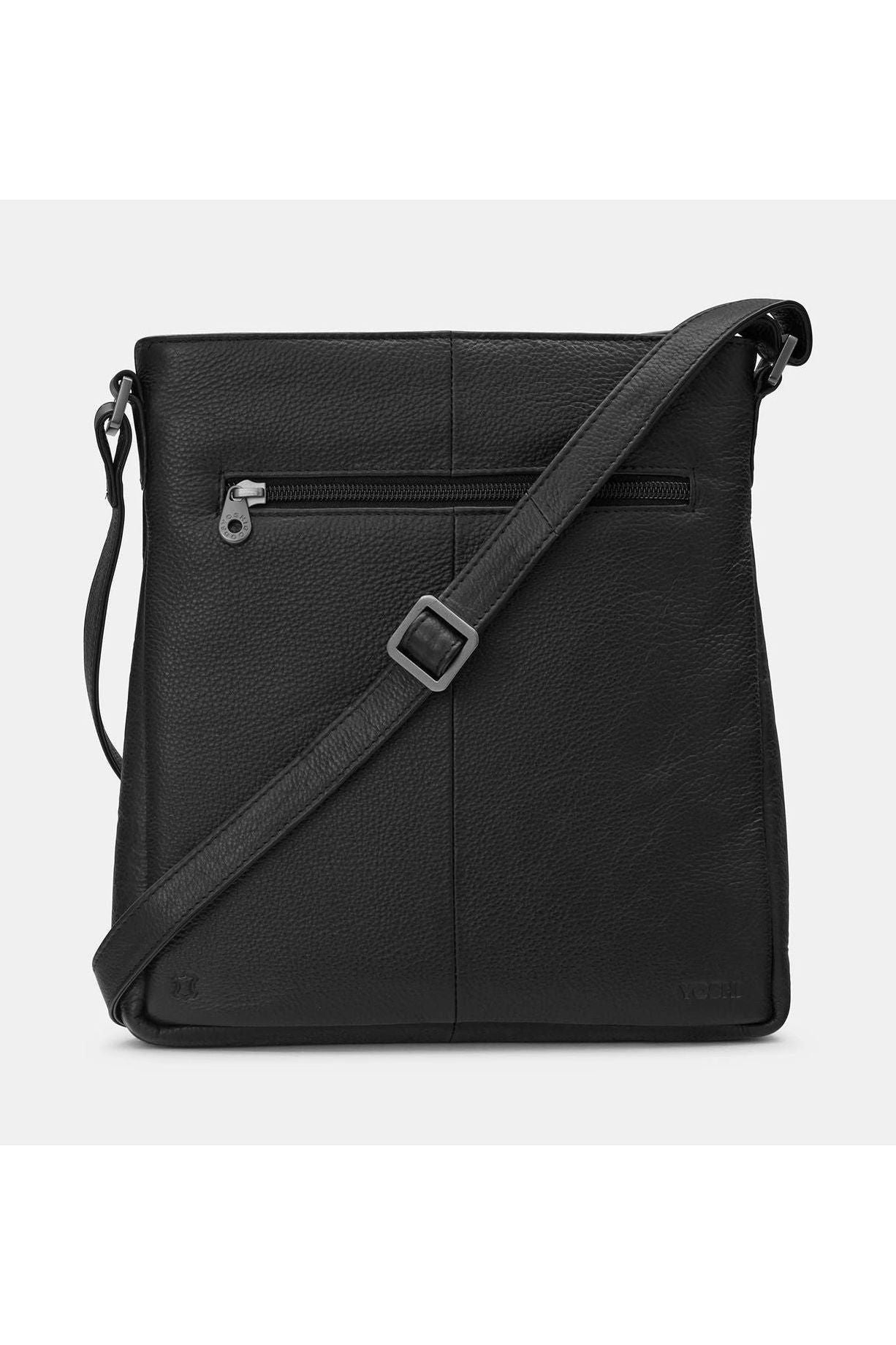 Yoshi Bryant Leather Cross Body Handbag in black leather