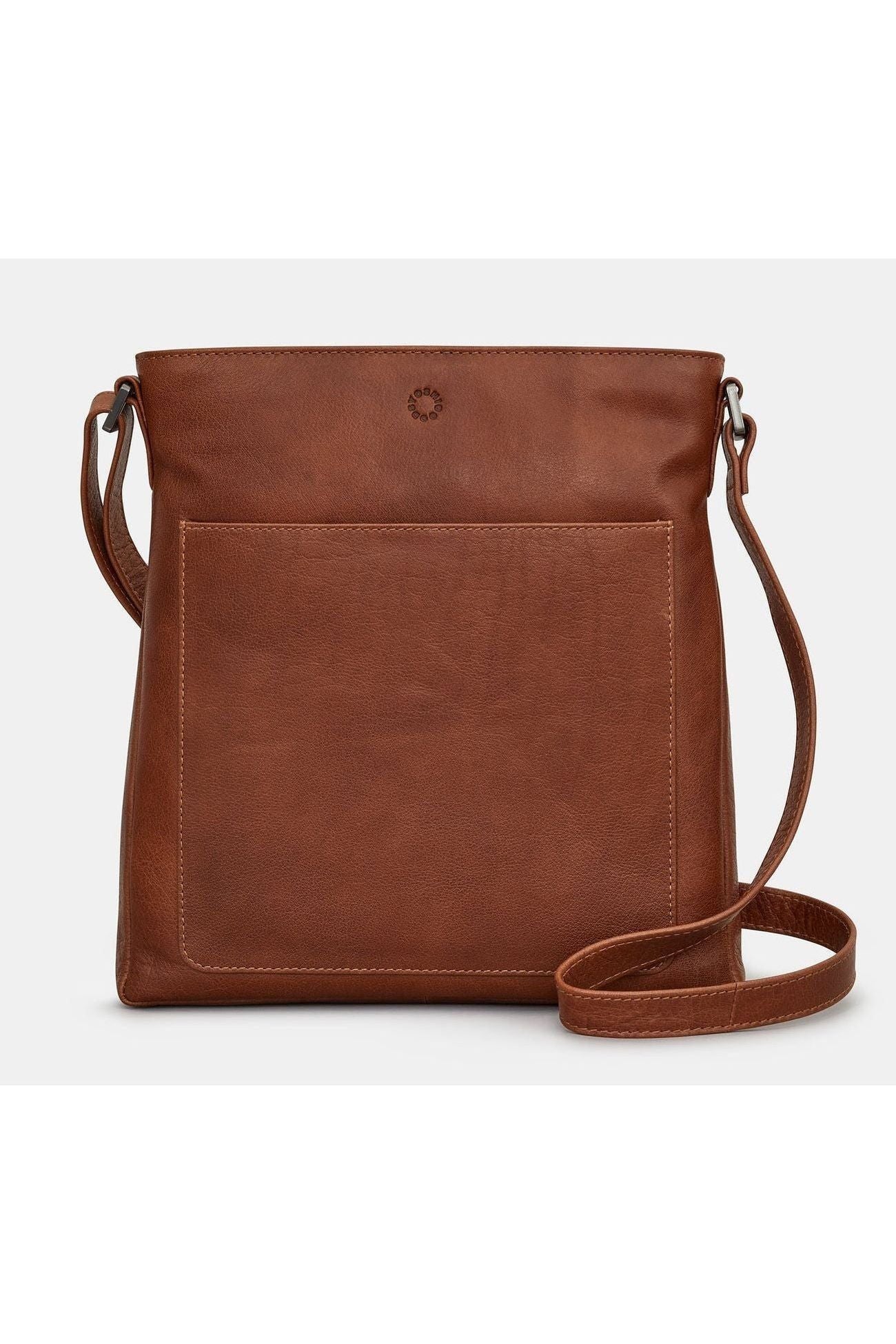 Yoshi Bryant Leather Cross Body Handbag in brown leather