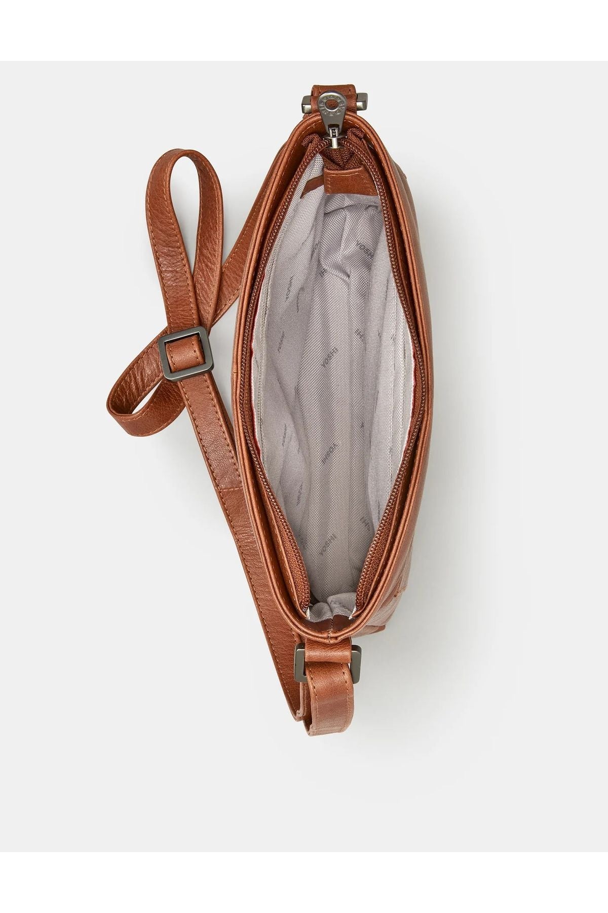 Yoshi Bryant Leather Cross Body Handbag in brown leather