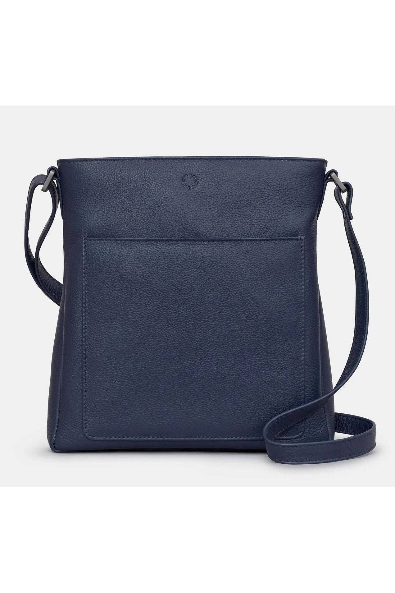 Yoshi Bryant Leather Cross Body Handbag in navy leather