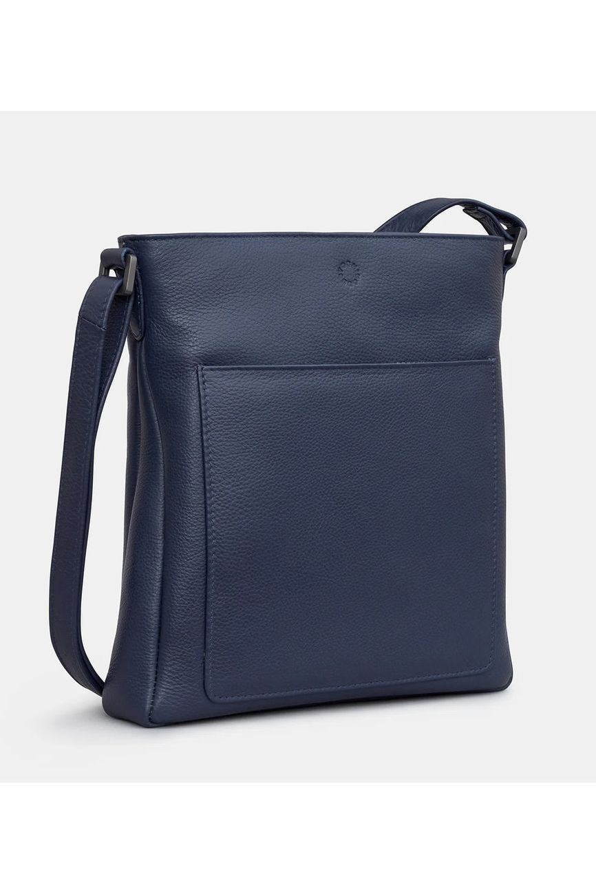 Yoshi Bryant Leather Cross Body Handbag in navy leather