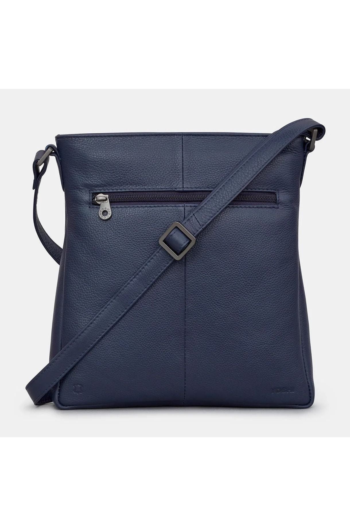 Yoshi Bryant Leather Cross Body Handbag in navy leather