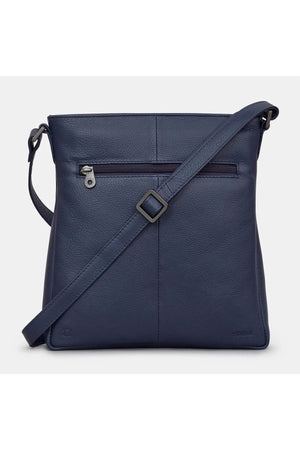 Yoshi Bryant Leather Cross Body Handbag in navy leather