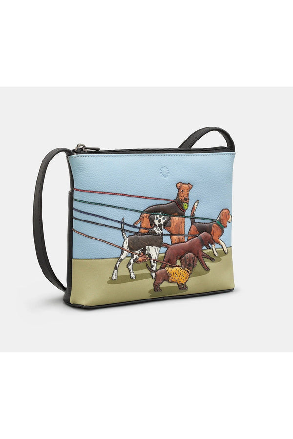 Yoshi Dog Walk Cross Body Bag in black Meeks Shoes
