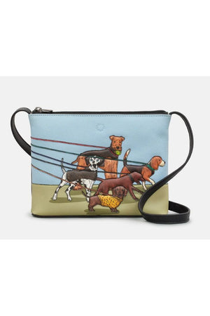 Yoshi Dog Walk Cross Body Bag in black