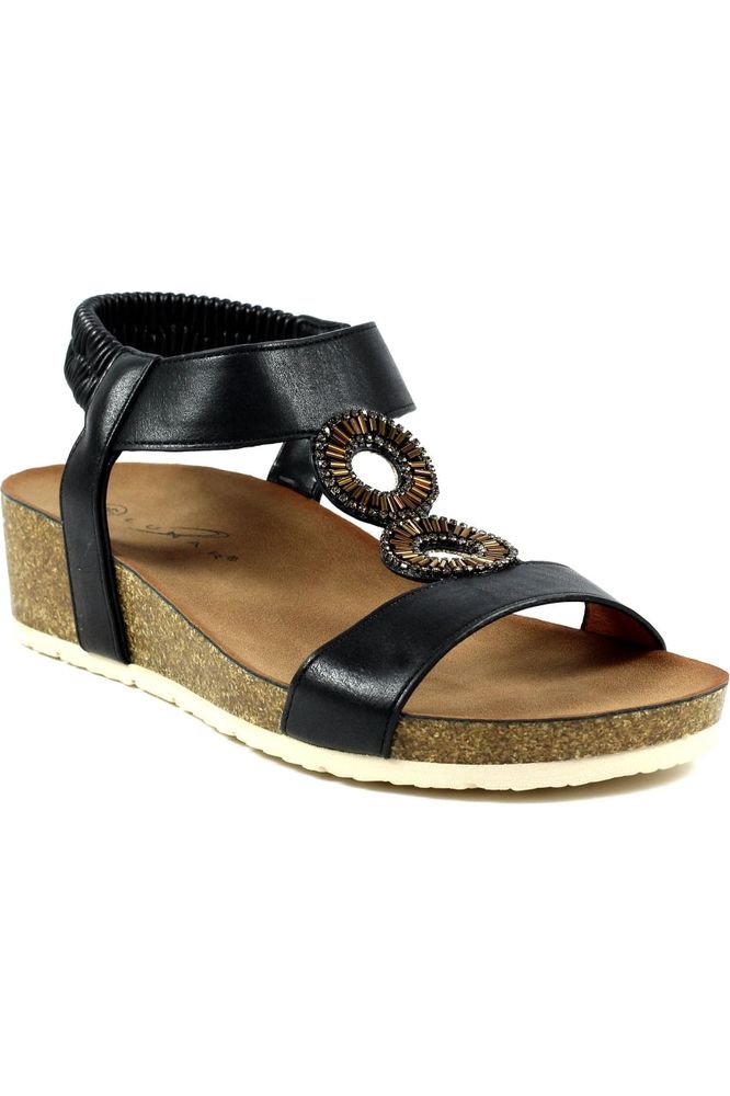 Lunar ladies sandal JLH359 Barwell in Black