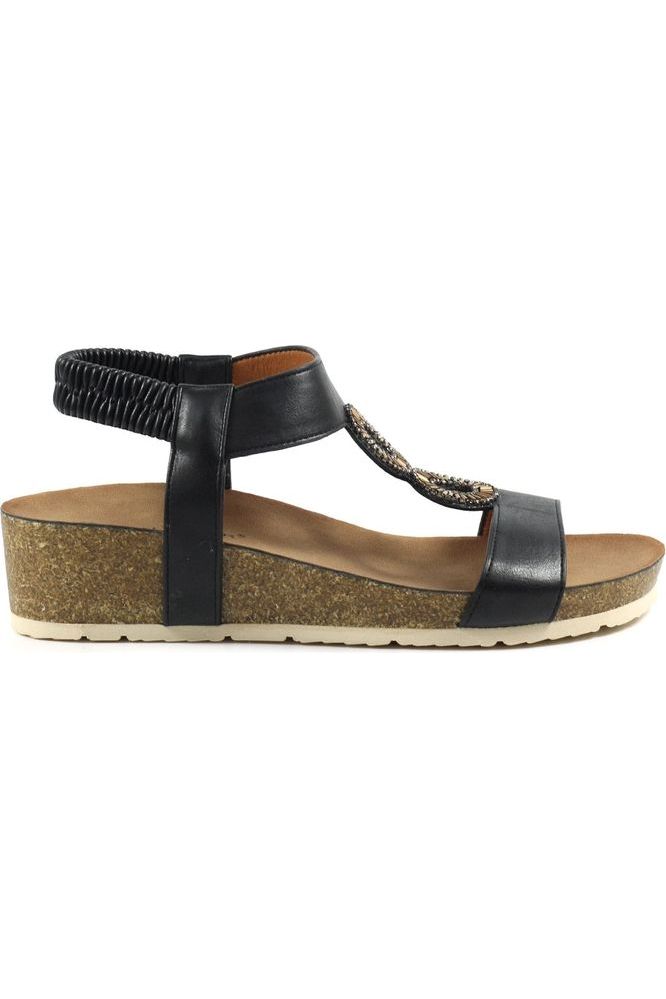 Lunar ladies sandal JLH359 Barwell in Black