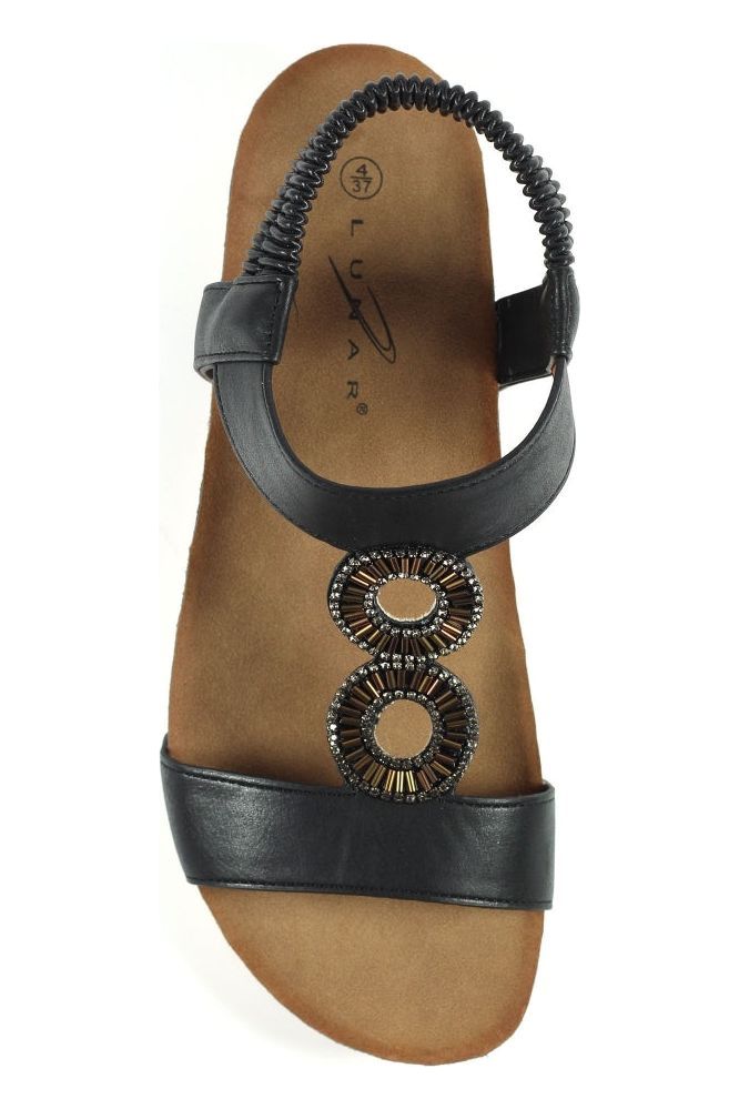 Lunar ladies sandal JLH359 Barwell in Black