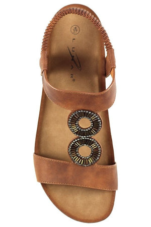 Lunar ladies sandal JLH359 Barwell in Tan