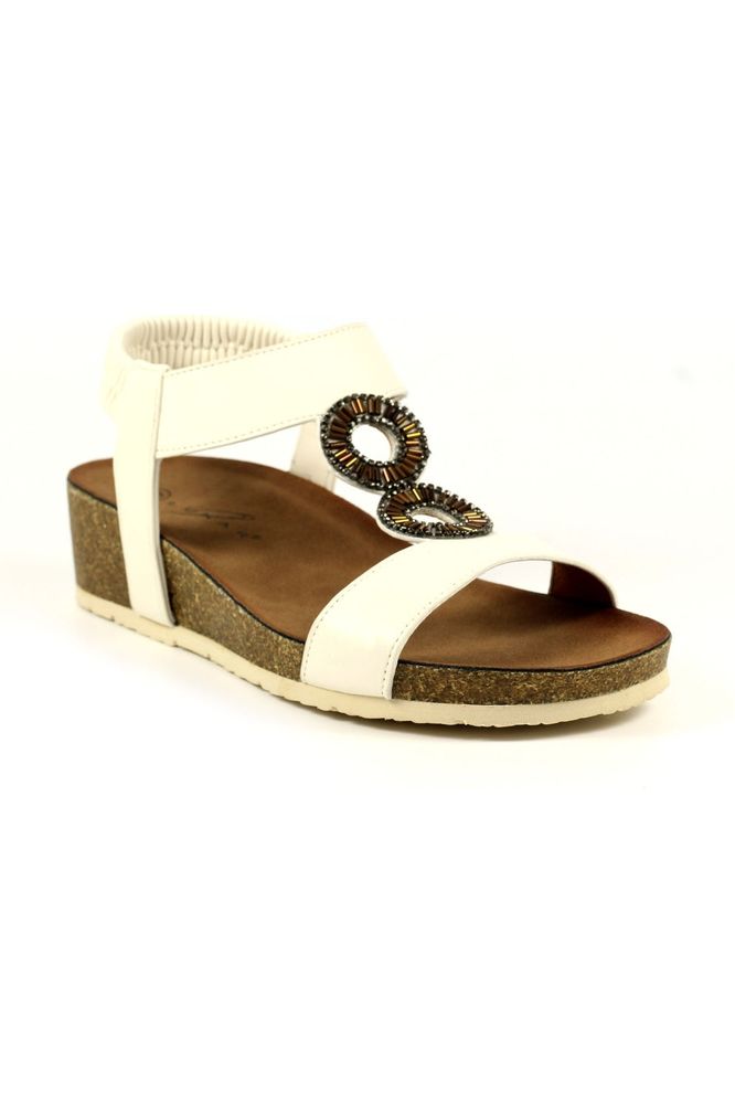 Lunar ladies sandal JLH359 Barwell in White