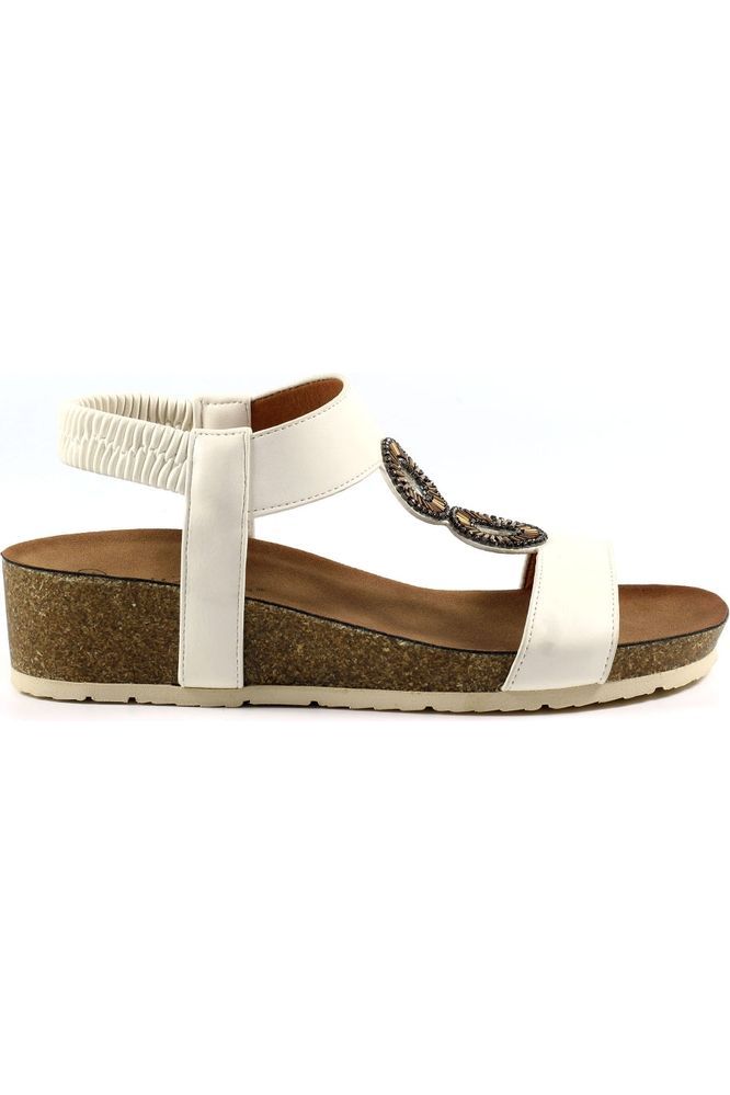 Lunar ladies sandal JLH359 Barwell in White