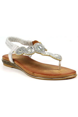 Lunar ladies sandal JLH474 Bora in Silver