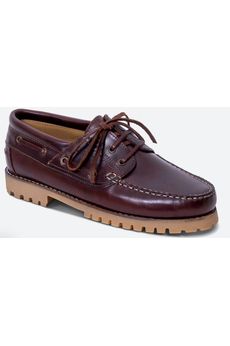 Barker mens shoes Brixham in Mid brown waxy