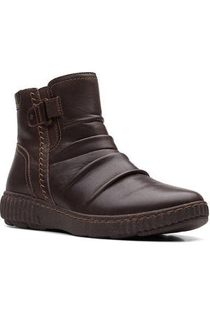 Clarks Ladies Boots CarolineOrchid in Dark Brown Leather