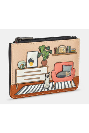 Yoshi Cat Lounge Zip Top Purse black Y1321