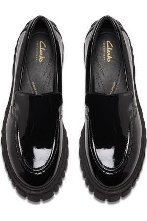 Clarks Page Loafer black patent