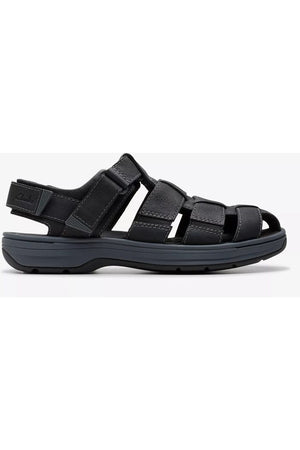 Clarks Saltway Cove sandal in Black Leather