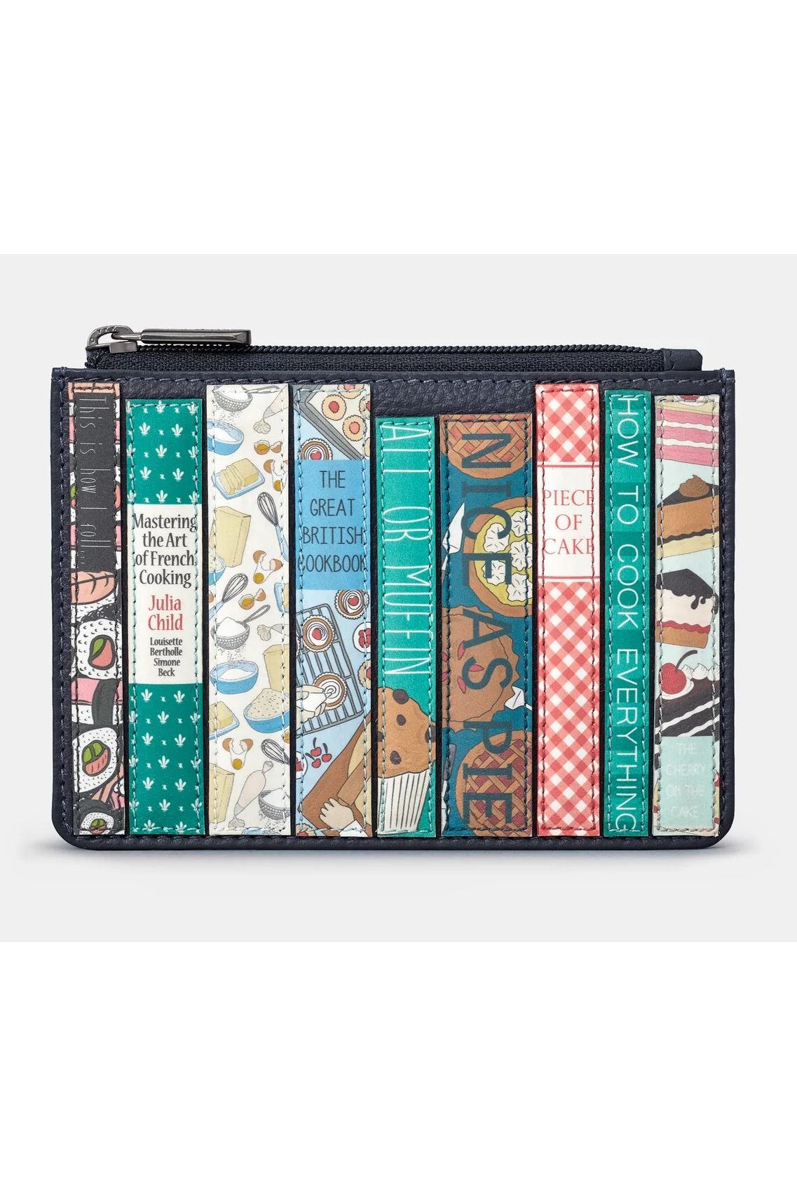 Yoshi Cook Bookworm Zip Top Purse Navy Y1321