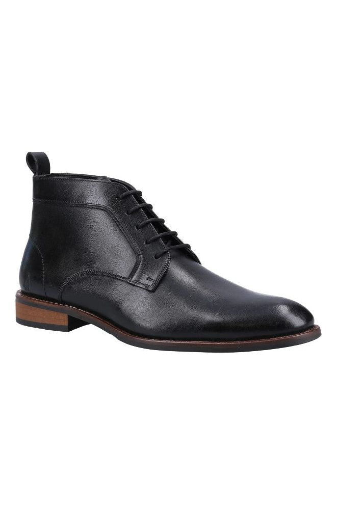 Hush Puppies Declan Lace up boot in Black leather