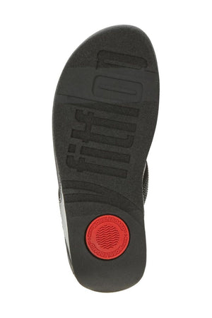 Fitflop Lulu Crystal Toe-Post in All black