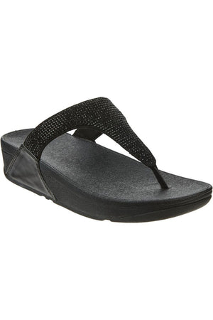 Fitflop Lulu Crystal Toe-Post in All black