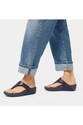 FitFlop Lulu Leather Toe Post deepest blue