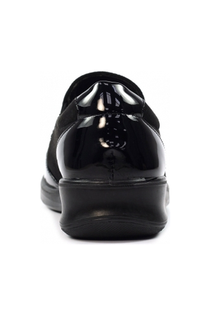 Lunar Hattie Black Wedge Shoe FLN053