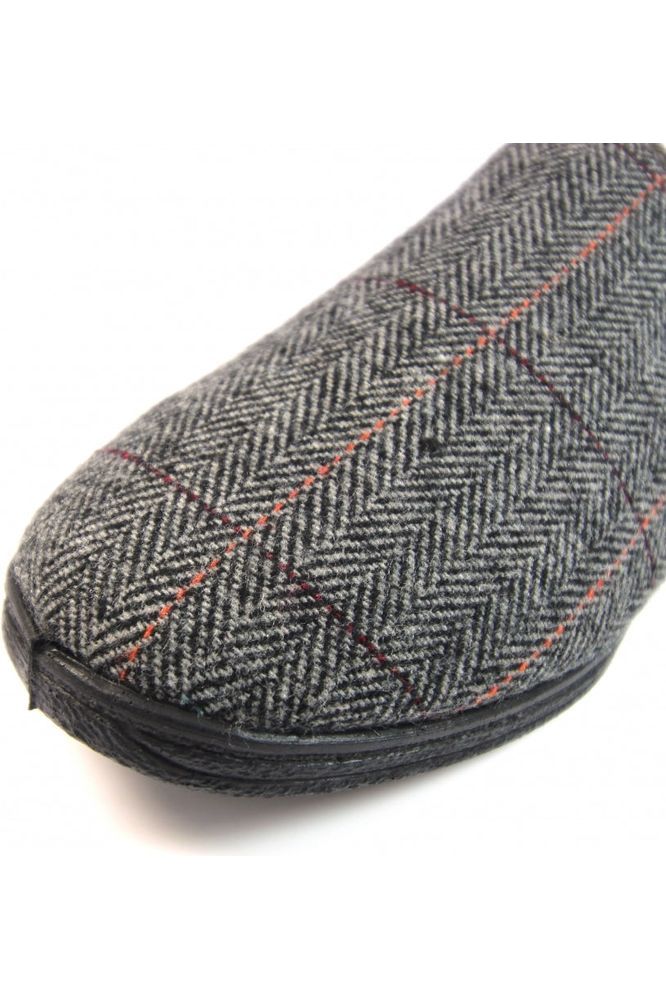 Lunar KMG116 Goodyear Harrison Grey Tweed Slipper