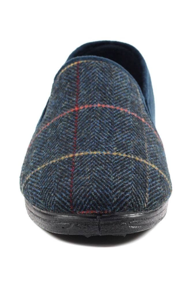 Lunar KMG116 Goodyear Harrison Navy Tweed Slipper