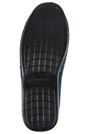 Lunar KMG116 Goodyear Harrison Navy Tweed Slipper