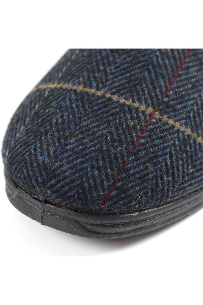 Lunar KMG116 Goodyear Harrison Navy Tweed Slipper