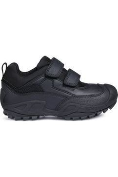 GEOX Savage J841WB Gortex Black Leather school shoes