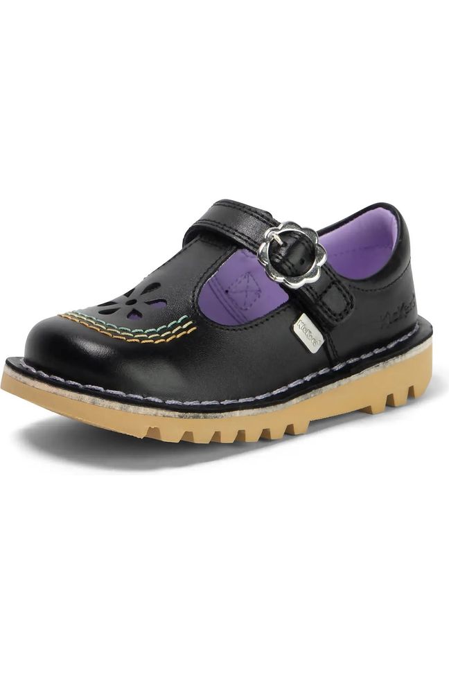 Kickers Kick T Bar Flower in black