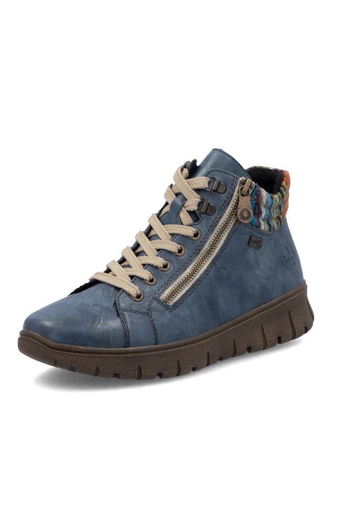 Rieker Ladies Boots N1305-14 navy multi waterproof