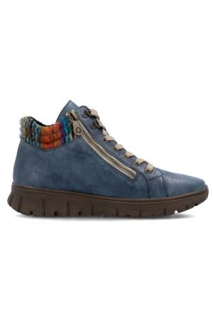 Rieker Ladies Boots N1305-14 navy multi waterproof