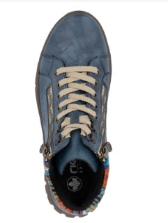 Rieker Ladies Boots N1305-14 navy multi waterproof