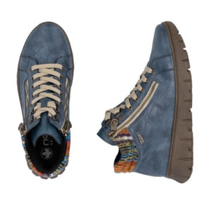 Rieker Ladies Boots N1305-14 navy multi waterproof