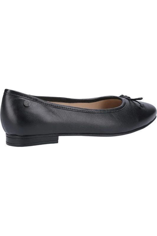 Hush Puppies Naomi Ballet in black leather Meeks Shoes