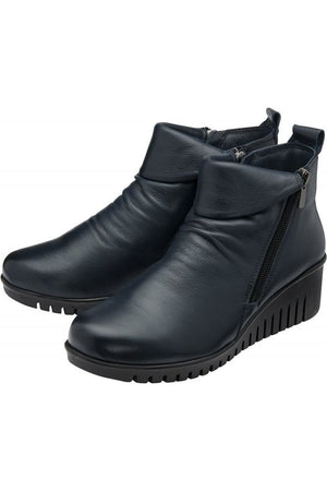 Lotus Cordelia boot in Navy Leather