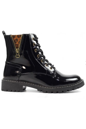 Lunar GLW006 Nevada Boot in black patent