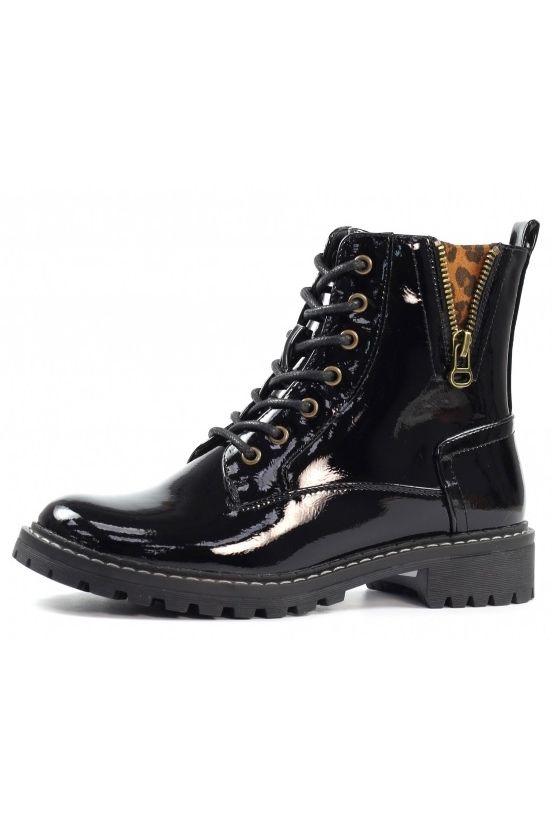 Lunar GLW006 Nevada Boot in black patent