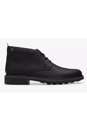 Clarks Newford Mid black leather