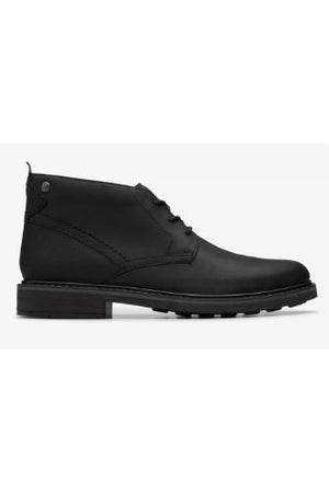Clarks Newford Mid black leather