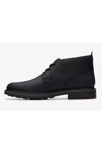 Clarks Newford Mid black leather